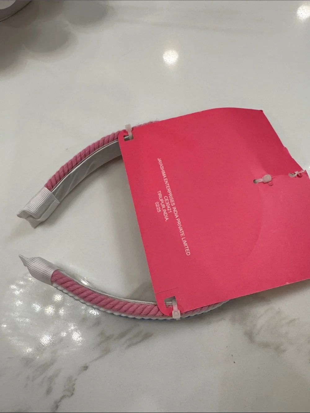 Isaac Mizrahi Twisted Rope girls Headband Pink Blue and White